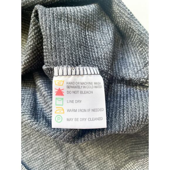 Axis Gray and Black Patterned Long Sleeve Mercerized Cotton Polo Shirt Size XL - Picture 3 of 6